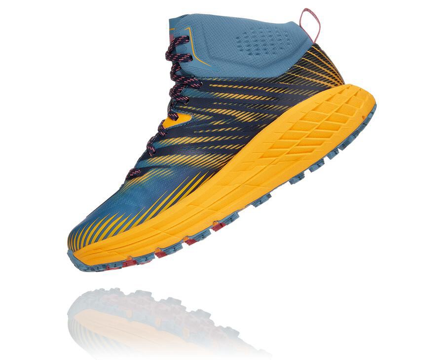 Hoka Australia One One Speedgoat Mid GORE-TEX 2 - Womens Trail Shoes Blue - LDKFS-6301